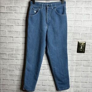 Vintage playboy playmate pinstripe jeans 80s 25” waist